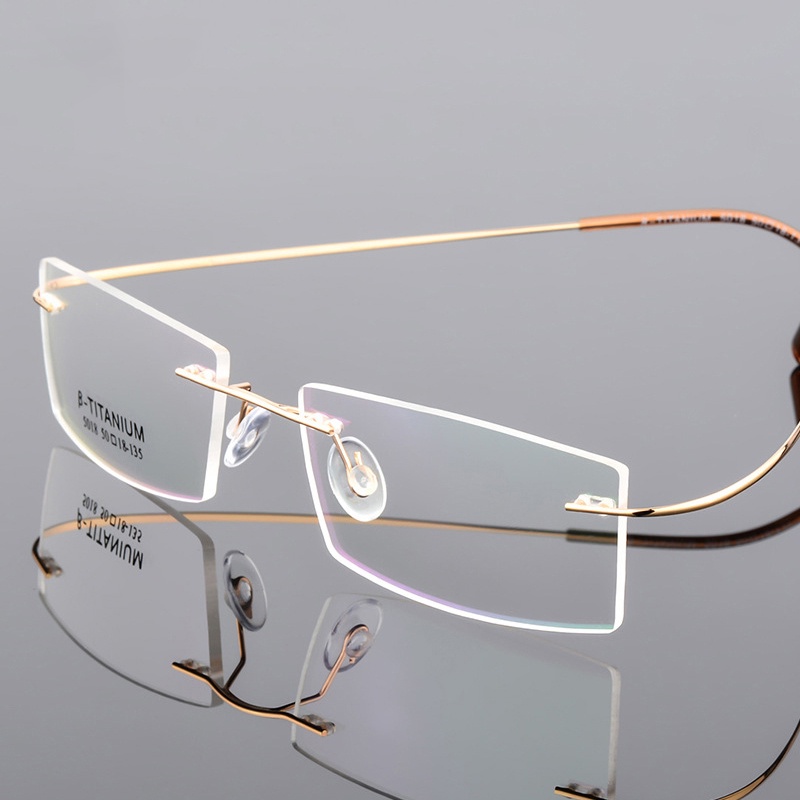 Óculos Sem Aro Masculino , Titânio , Metal em Oferta na Shopee