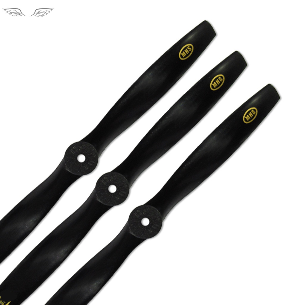 3 Hélice para Aeromodelo Mhs Fly 10/7 CCW Glow combustão 2 tempos Motores .40 .46 RC Nylon