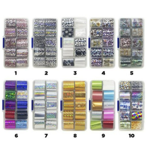 Películas Para Decoração De Unhas Foil 3d Transfer Manicure ~H&N BAZAR ~