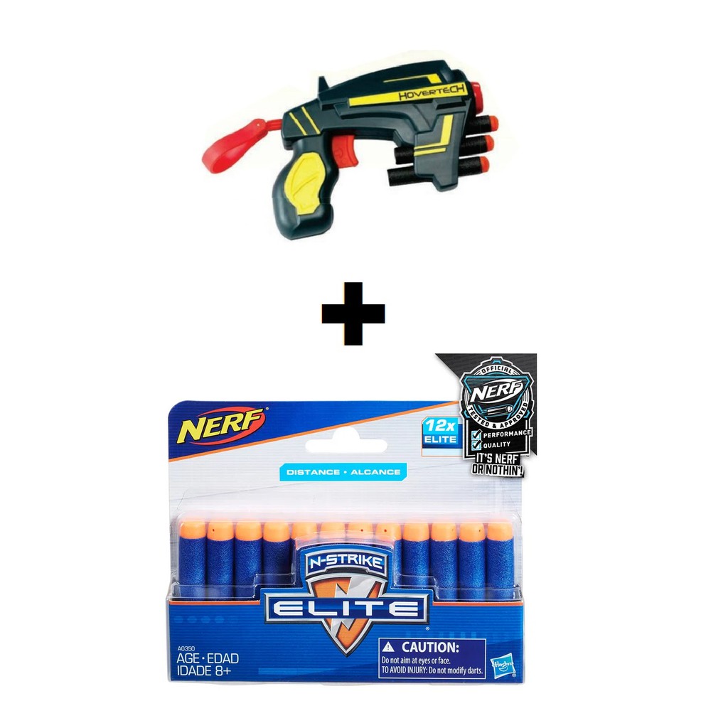Refil Nerf Elite 12 Dardos + Hovertech