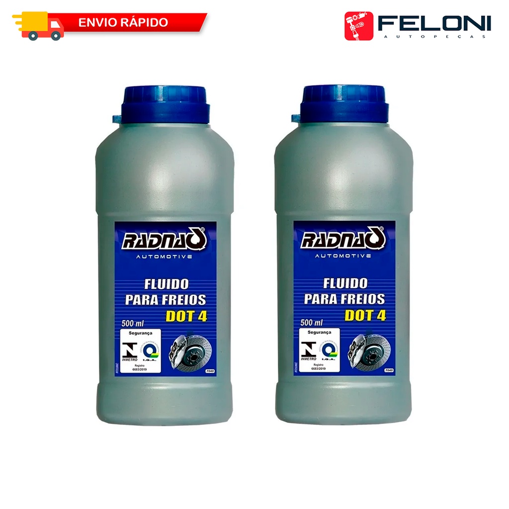 Fluido De Freio Radnaq Dot4 500ml - 02 Unidades em Oferta na Shopee