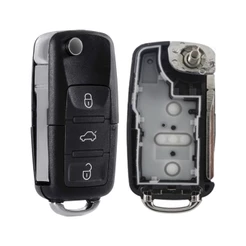 Capa / Carcaça de Chave Canivete / Sem Circuito - Volkswagen Gol Fox Polo Bora G5 - 3 Botões