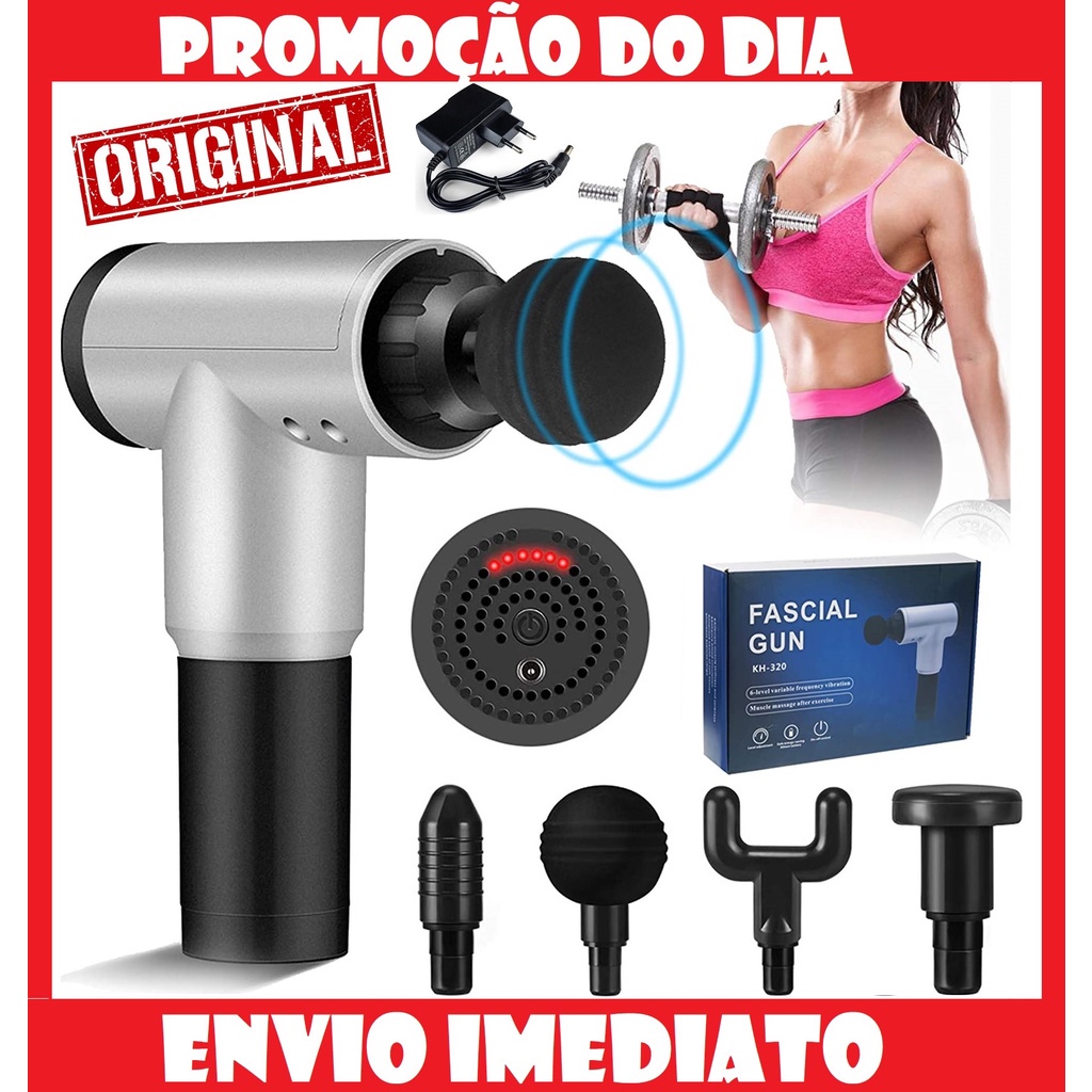 Massageador Corporal Pistola Miofascial Elétrico Profissional Fisioterapia Relaxamento Muscular Portátil Original Bivolt