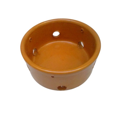 Vaso de  Barro ENVERNIZADO Para Orquídea O1