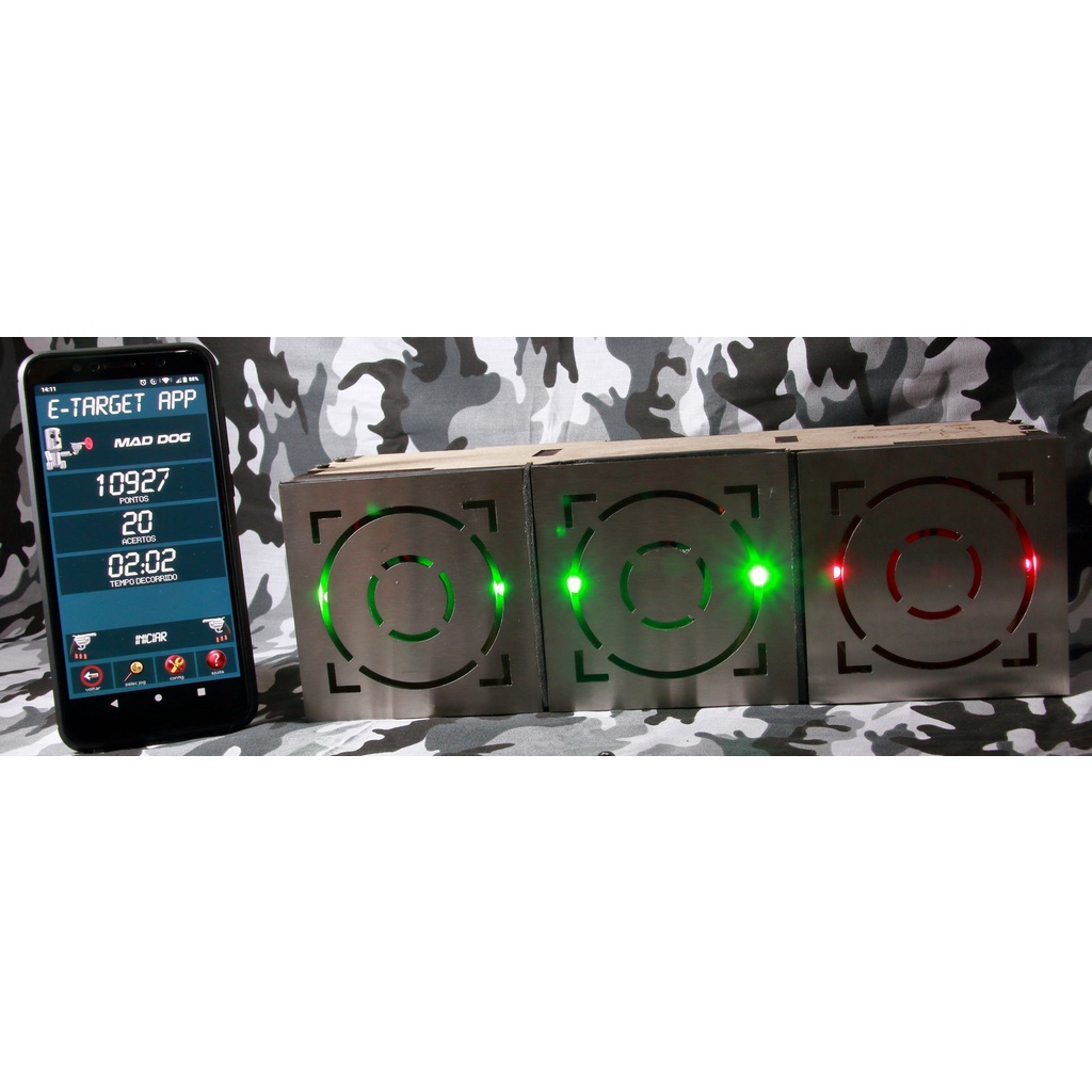 Circuito básico de sensor piezoelétrico ligado a ESP32 com resistor de 1MΩ entre pino e GND