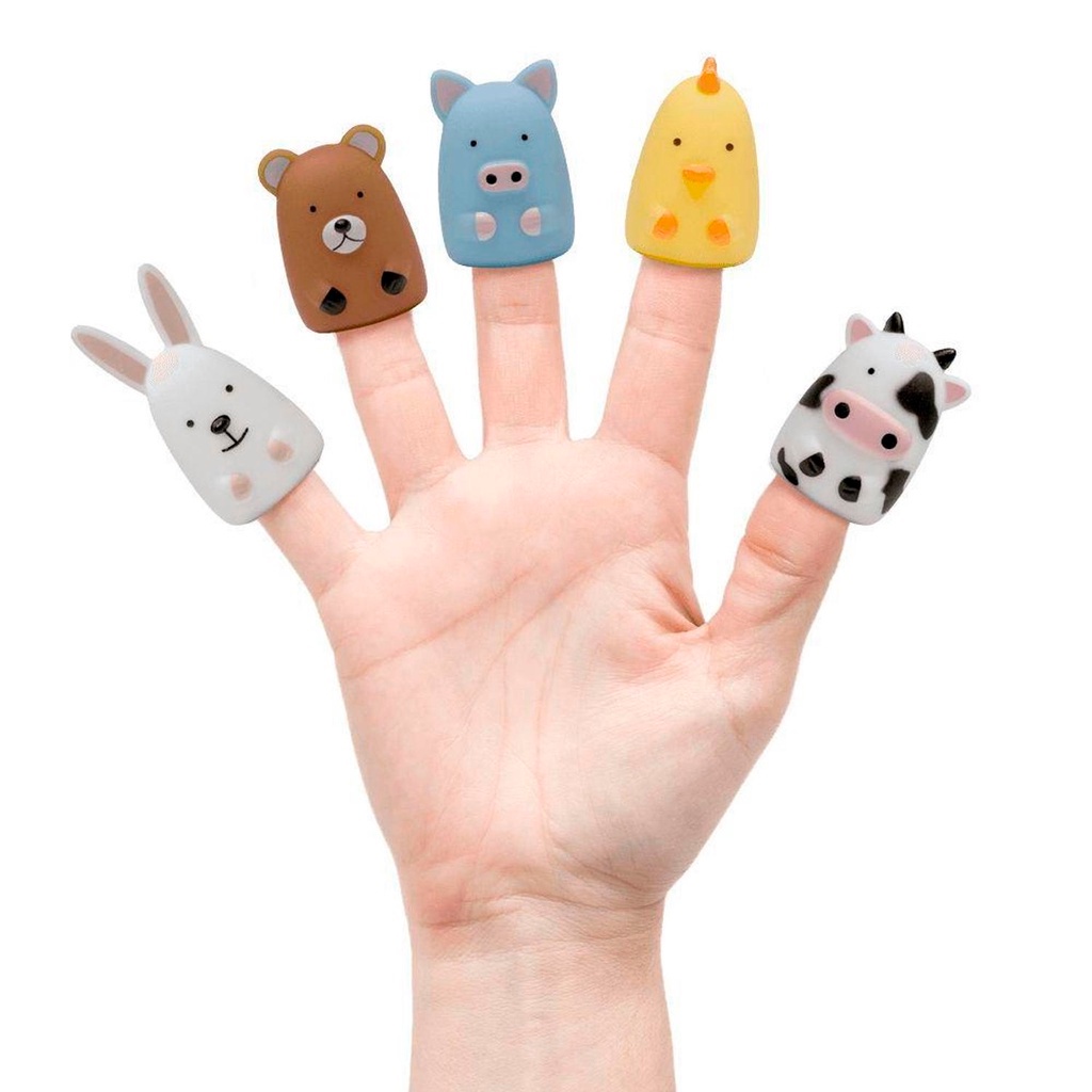 Dedoches Divertidos Vinil Bebe Animaizinhos 09728 - Buba em Oferta na Shopee