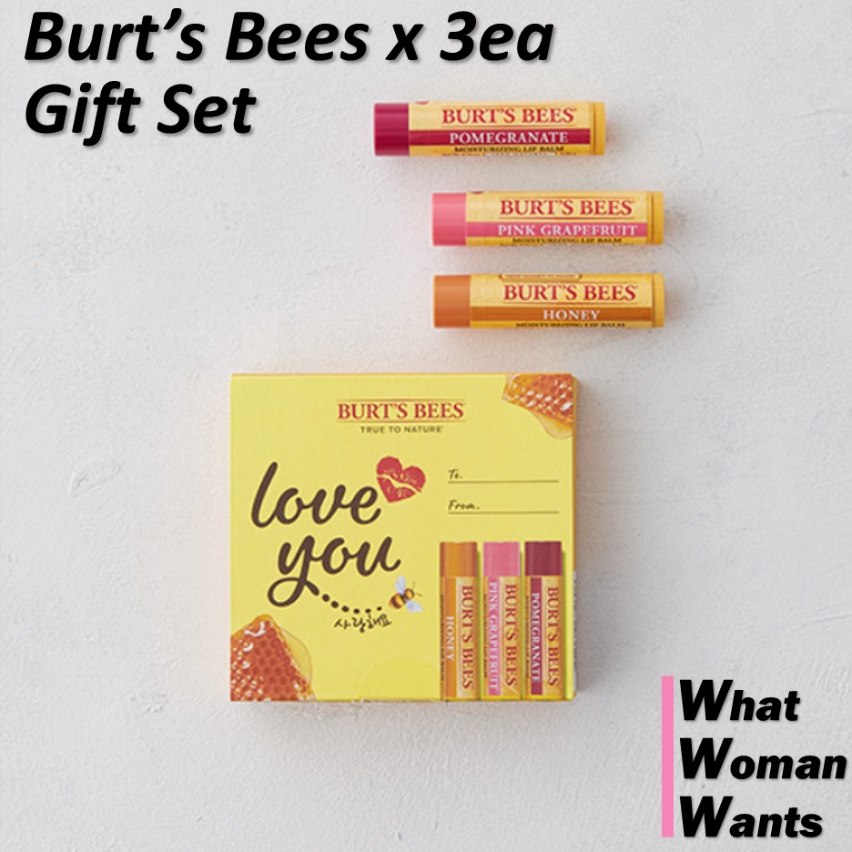 [Burt's Bees] Conjunto de protetor labial (com brinde) Bálsamo labial Burt's Bee