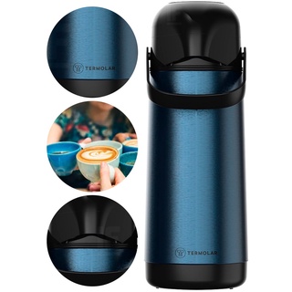 Garrafa Térmica Pressão 1 Litro Aço Inoxidável Com Alça em Oferta na Shopee