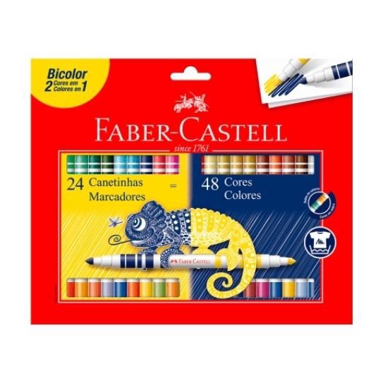 Caneta Hidrocor Faber Castell 48 Cores: Onde Comprar | BuscaProdutos