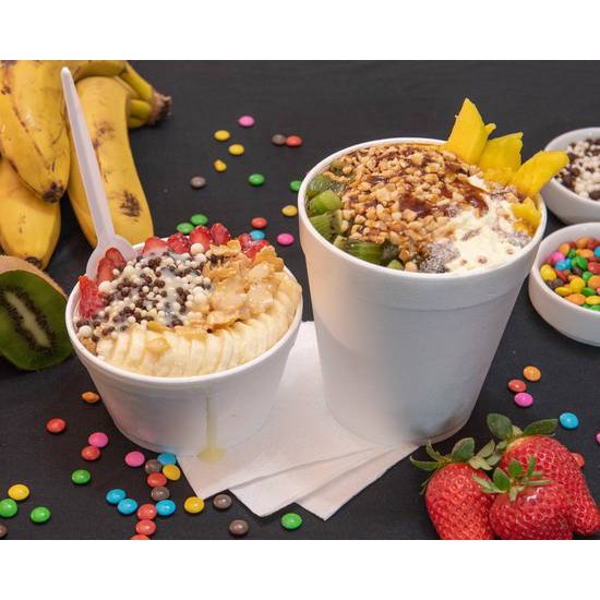 50 Un Pote Térmico Isopor 480 ml Açaí Sorvete Caldo Mousse Salada de Frutas