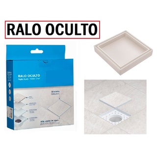 Ralo Oculto Anti Odor e Insetos Interno e Externo INVISILVEL Banheiro e Area Externa
