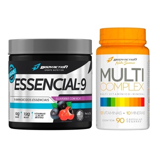 Essencial 9 Eaa Aminoácidos Essenciais + Multivitamínico Bodyaction