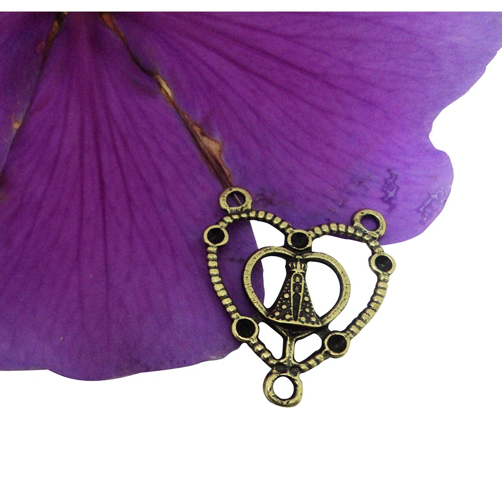 10 Entremeio Para Terço Nossa Senhora Aparecida Ouro Velho - Entremeio Nossa Senhora Aparecida - Terço Católico