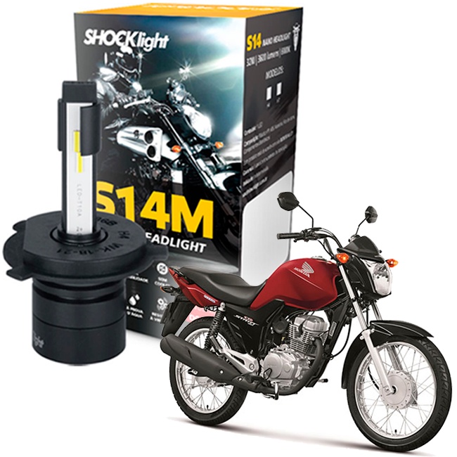 Lâmpada Ultra Led Farol Moto Honda Cg 125 150 160 Titan Start Fan em Oferta na Shopee