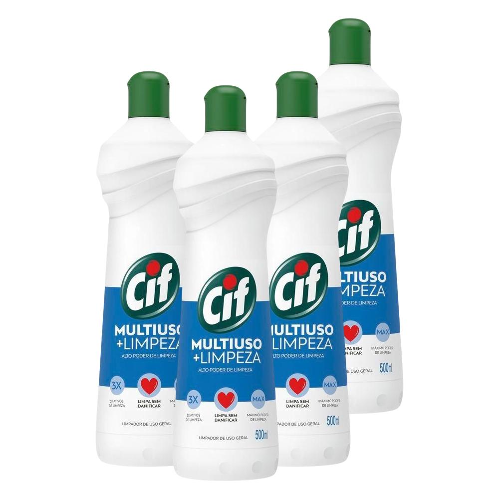 Kit 4 Limpadores Multiuso Cif +Limpeza 500ml em Oferta na Shopee