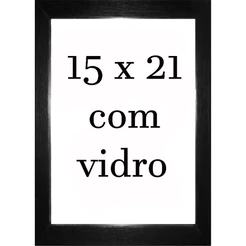 Kit 4 Porta Retratos 15 X 21 com moldura de Madeira Com Vidro