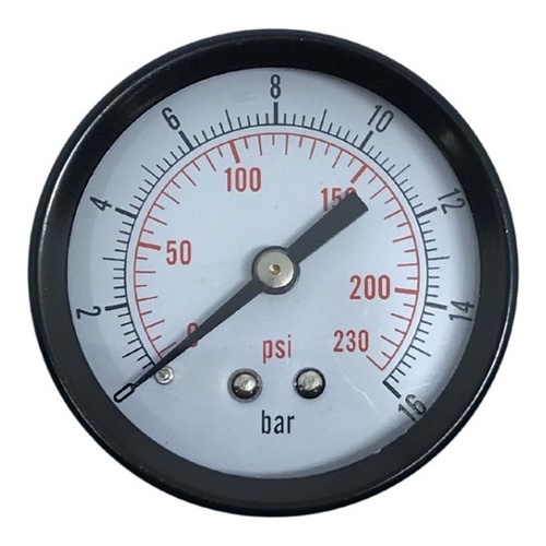 Manômetro Horizontal Rosca 1/8 Bsp Escala 0 A 16 Bar 240 Psi