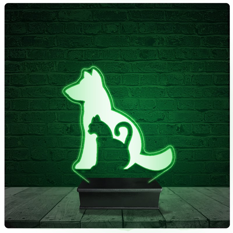 Abajur Acrílico Led Pet shop vereterinaria cachorro gato