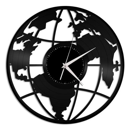 Planeta Terra Mundo - Relógio Disco De Vinil Decoração