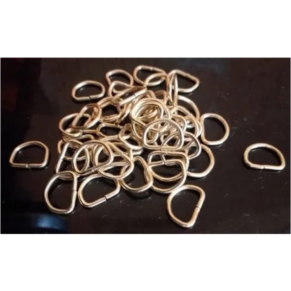 Meia Argola 13mm - Dourada - 100 Unidades em Oferta na Shopee