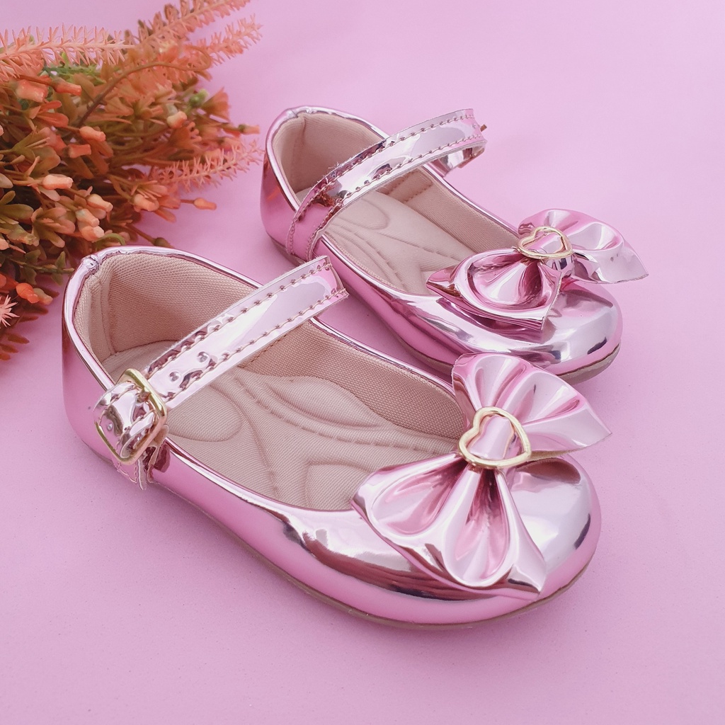 Sapatilha Infantil Feminina Milu Fashion Com Laço Detalhe Coração 16 ao 34
