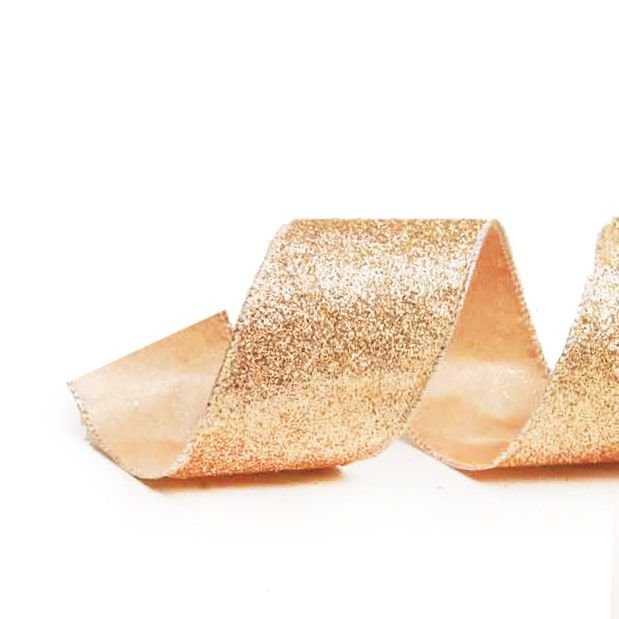 Fita Glitter Ouro 3,8cm - 01 unidade 9,14m - Rizzo