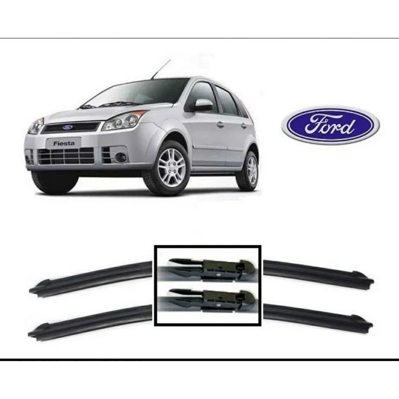 Par Palheta Limpador Parabrisa Dianteiro Ford Fiesta 2010 Em Diante