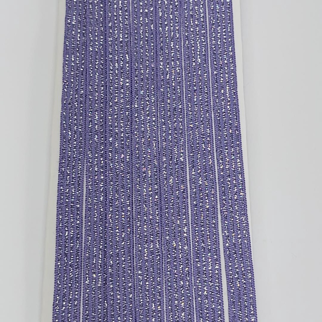 Elástico Lurex chato Brilho Encadernação 7mm Lilás 3615 001 - 322A17