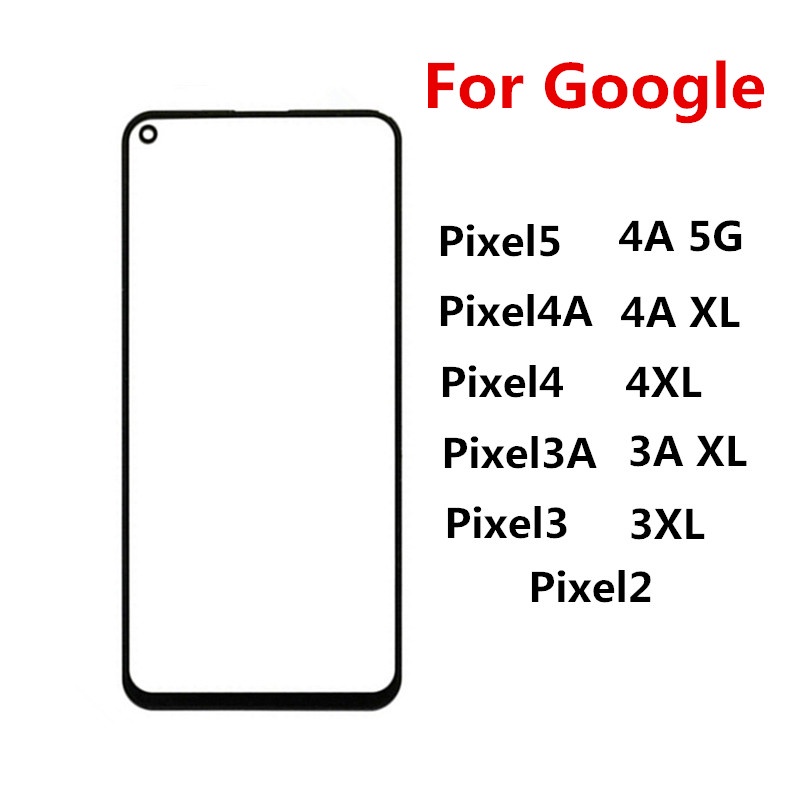 Tela Exterior Para Google Pixel 5 4A 5G 4 XL 3A 3 2 Display LCD Touch Panel Frontal Fora Da Tampa Lente De Vidro Reparação Telefone Substituir Peças