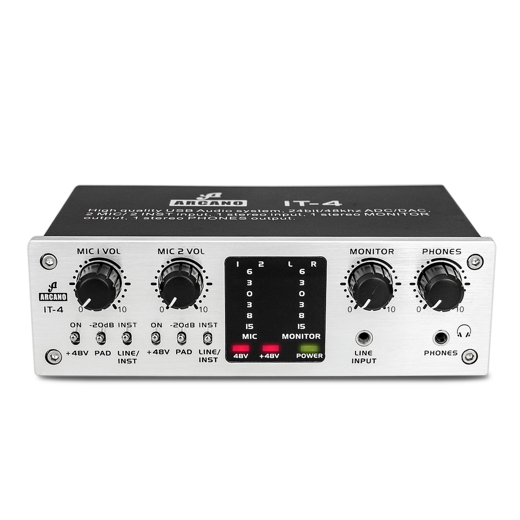 Interface de áudio USB Arcano IT4 com preamp Shopee Brasil