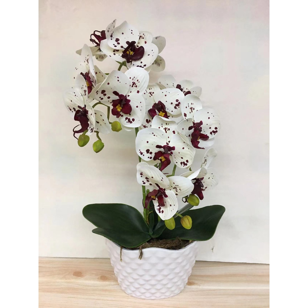 Orquídea Artificiais com vaso | Shopee Brasil