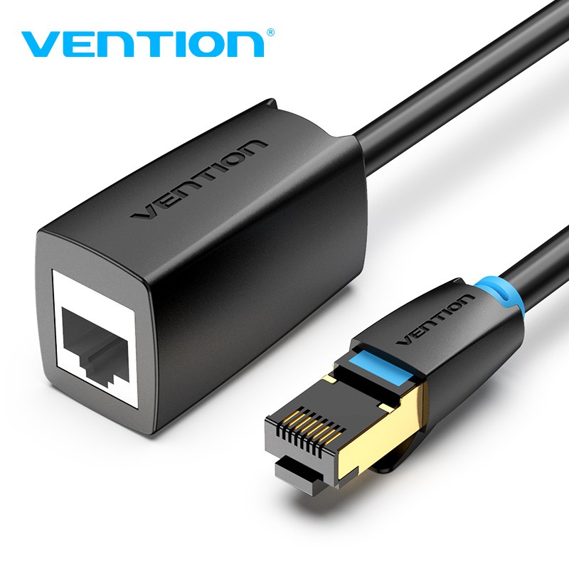 Vention Cat8 Cabo Ethernet Rj45 Com Fio Duplo Blindado 40 5gbps 2000 Mhz Alta Velocidade Ps4 Modem Roteador Lan Patch Extensão Cabo de rede Para Jogos Pc Tv Mac Laptop