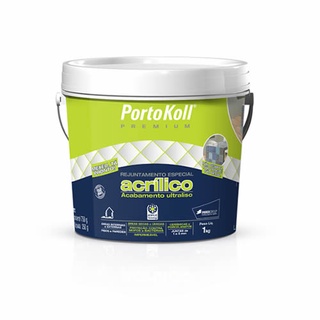 Rejunte Acrílico Premium Portokoll 1 Kg Preto Intenso