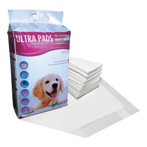 Tapete Higiênico Fralda Cachorro Ultra Pads 60x60cm  30un em Oferta na Shopee