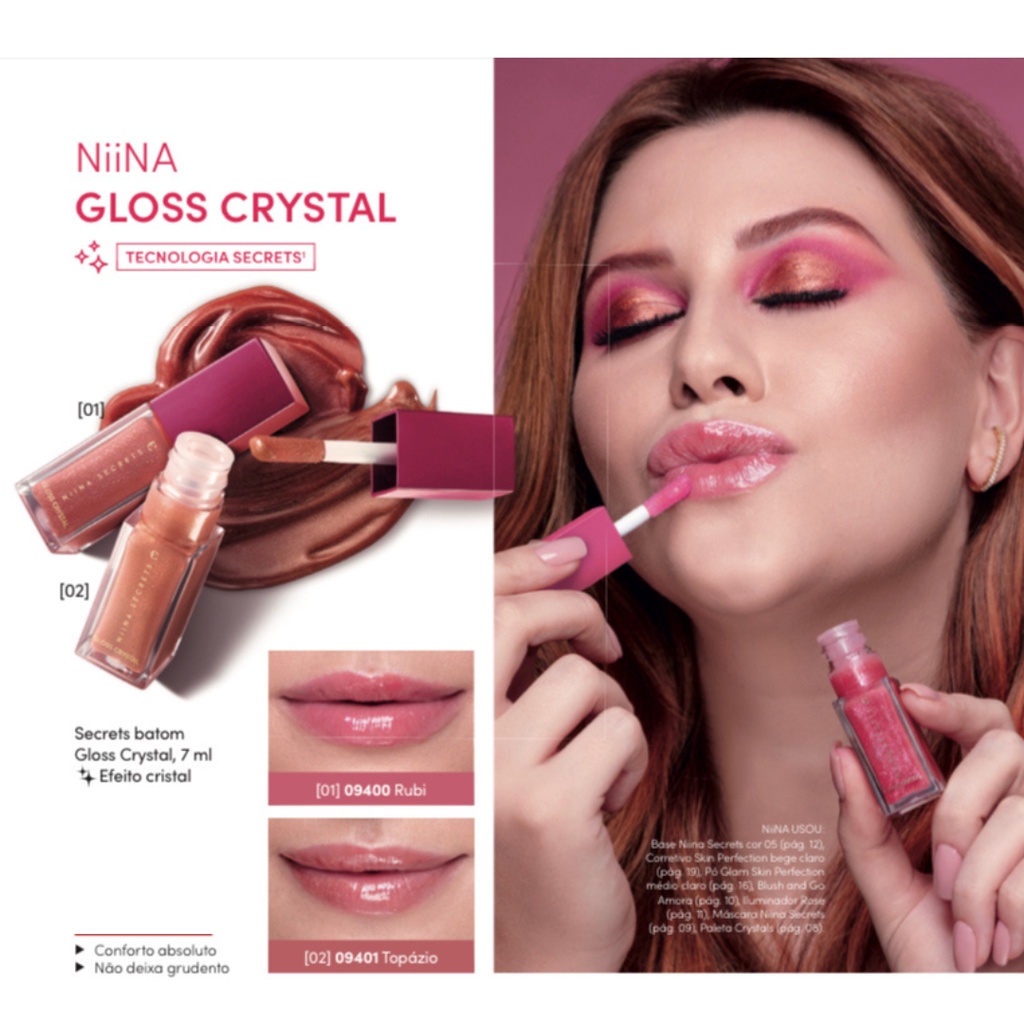Gloss Crystal Niina Secrets em Oferta na Shopee