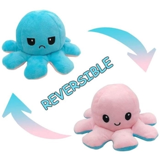 Reversível Bipolar Teeturtle Polvo Brinquedo De Pelúcia Dupla Face Flip Boneca Humor Switcher Presente De Natal