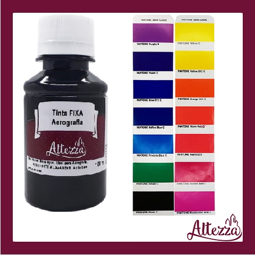 Tinta Aerógrafo Alta Pigmentação 100ml ( F I X A ) 13 Cores em Oferta na Shopee