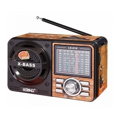 Rádio Retrô Vintage Portátil com bluetooth carregavel na Tomada / pilha Am Fm Sw Pendrive Com Sd Usb