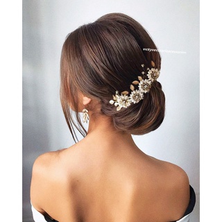 Arranjo Grinaldas Branco Dourada com Pente Flor Girassol para Penteado Noiva Casamento Festa Aniversario em Oferta na Shopee