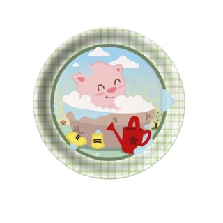 Prato Redondo Festa Fazendinha - 08 Unidades - Festcolor - Rizzo em Oferta na Shopee