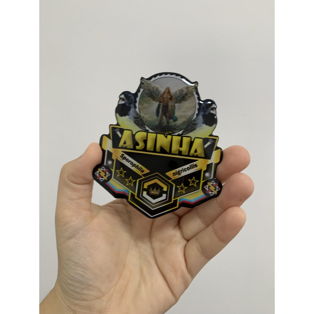 Placa de Gaiola Personalizada para Pássaro Resinada asinha arcanjo coleiro, trinca, galo campina, sabiá, frade, chachao, pintassilgo, curió, azulão, sibite, calopsita, bico veludo, bigodinho, tiziu,tarin, tie sangue, tico tico, pardal