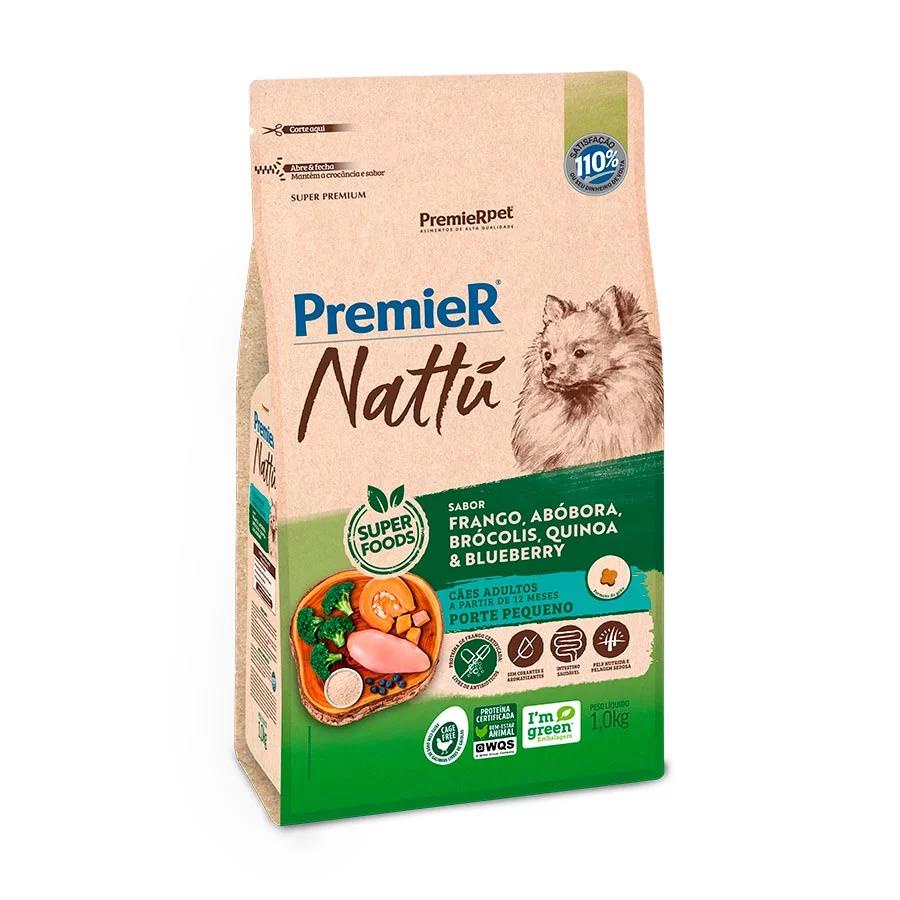 Ração PremieR Nattú Abóbora Cães Adulto Pequeno Porte 1KG - Pets