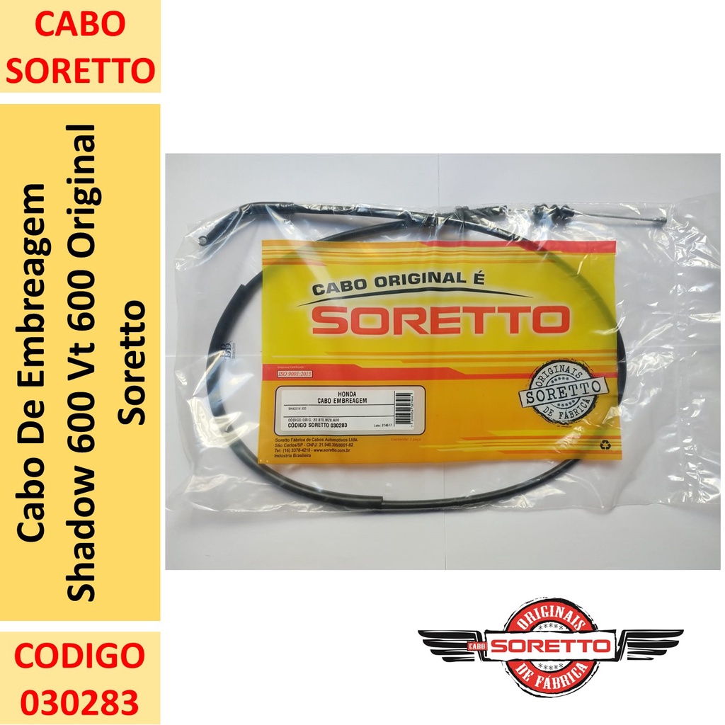 Cabo De Embreagem Shadow 600 Vt 600 Original Soretto Ano 1998