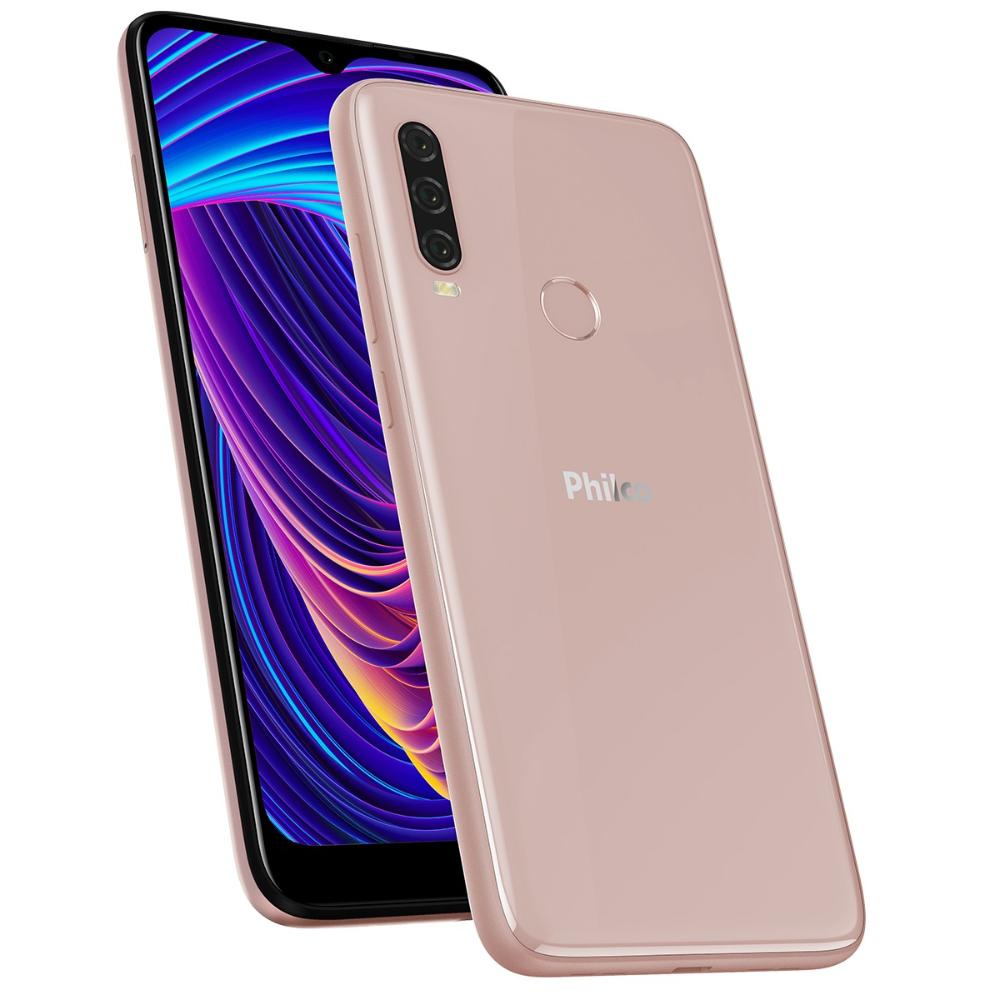 Smartphone Philco Hit P10 - 128GB 4GB RAM Octa-core Tela 6,2" 3 Câmeras - Rose Gold
