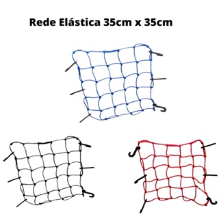 Rede Elastica Aranha 35x35 Moto Bagageiro Capacete vermelho em Oferta na Shopee