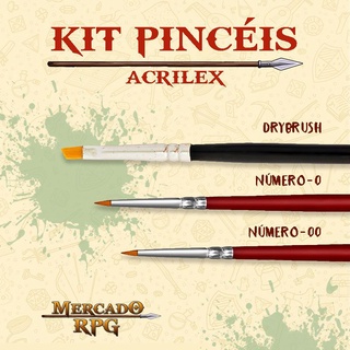 Kit Básico de Pincéis Acrilex - RPG