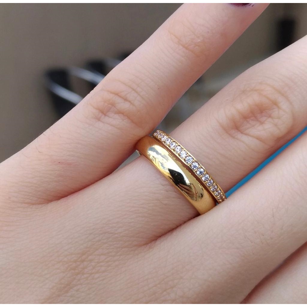 Anel Aparador + Aliança Casamento Noivado / Aliança de Moedas Antigas