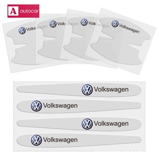 (Logo Volkswagen)  Adesivo Transparente Protetor 8 Peças Para Vw Carro Taos Gol Polo T-cross Voyage Maçaneta de porta de Carro em Oferta na Shopee