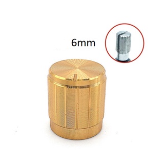 Knob Botao de Volume Dourado 15x17x6mm de Aluminio com ranhura