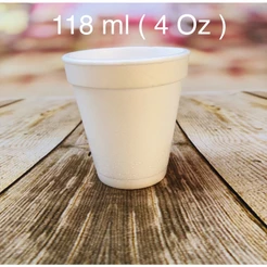 100 copos isopor 118 ml espumado térmico DARNEL 4 Oz bebida quente ou gelada (CHOCO)